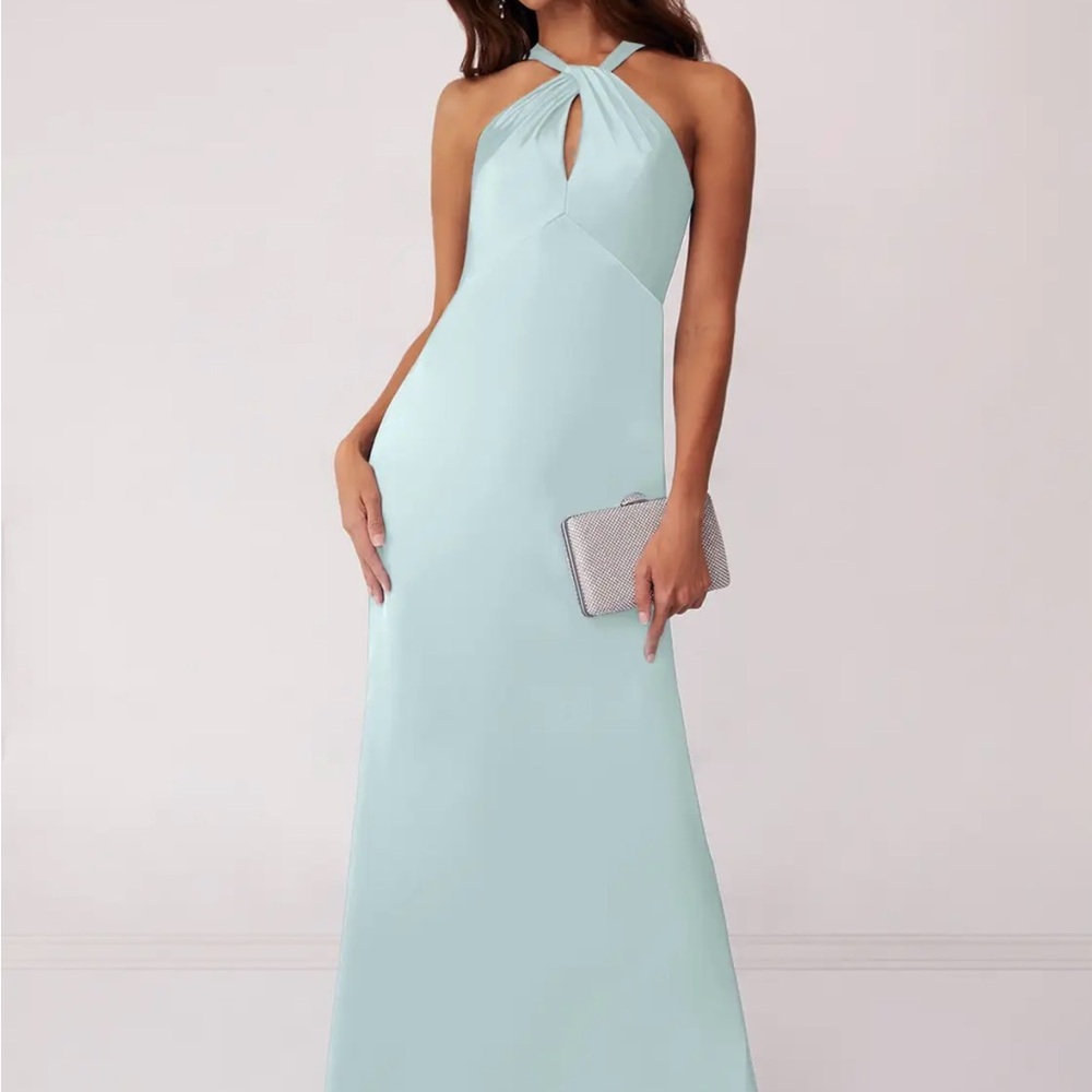 Azazie Sea Glass Halter Dress